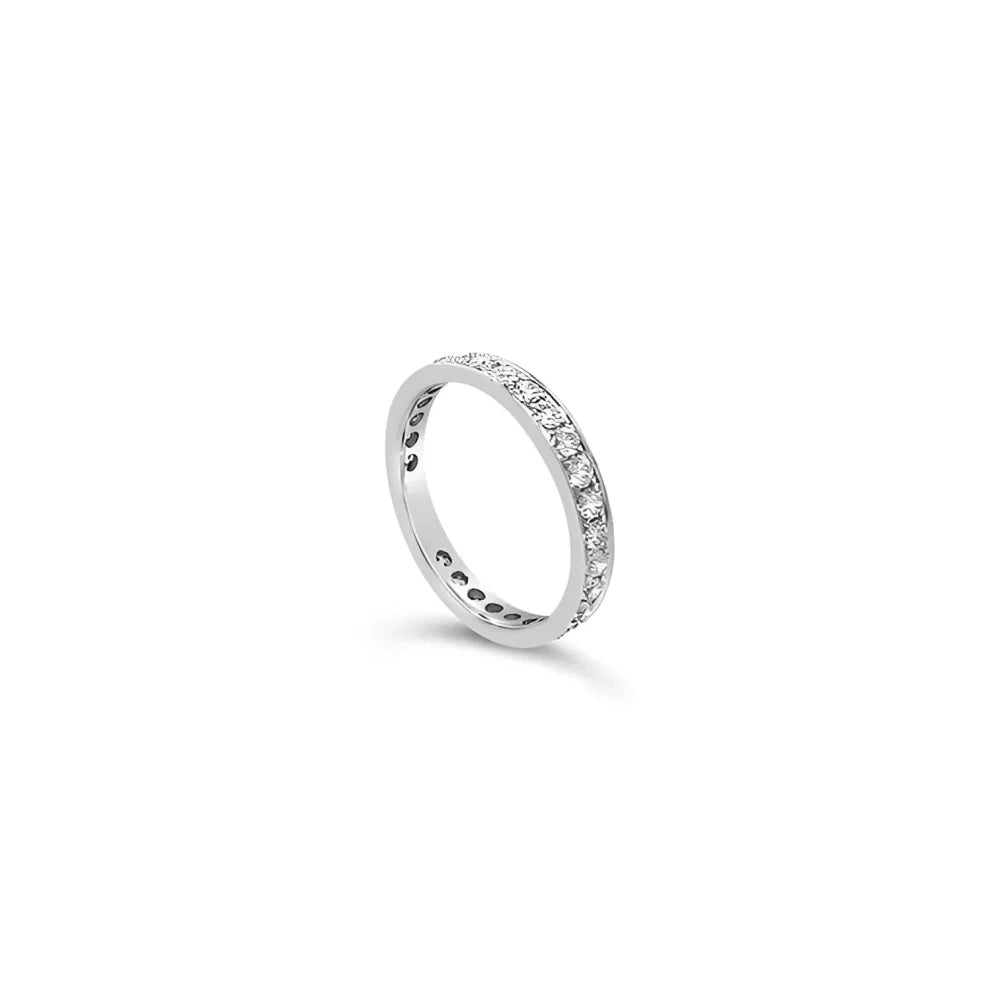(REF 1063) 0.99ct Diamond Full Eternity Ring (18ct White Gold)