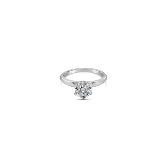 (REF 1096) 0.43ct Diamond Tiffany Co Solitaire Ring (18ct White Gold)
