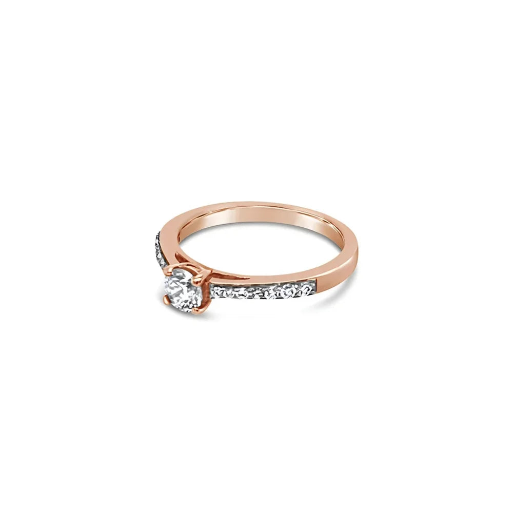 (REF 1136) 0.45ct DIAMOND RING SOLITAIRE (18CT ROSE GOLD)