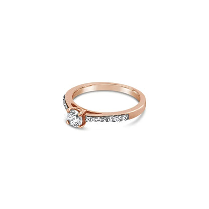 (REF 1136) 0.45ct DIAMOND RING SOLITAIRE (18CT ROSE GOLD)