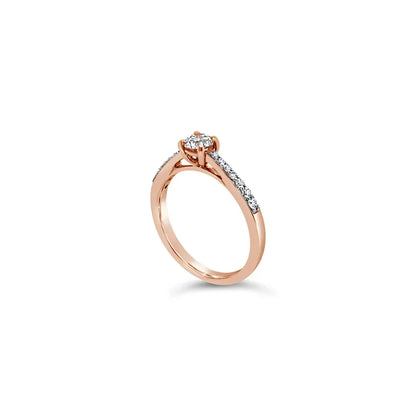 (REF 1136) 0.45ct DIAMOND RING SOLITAIRE (18CT ROSE GOLD)
