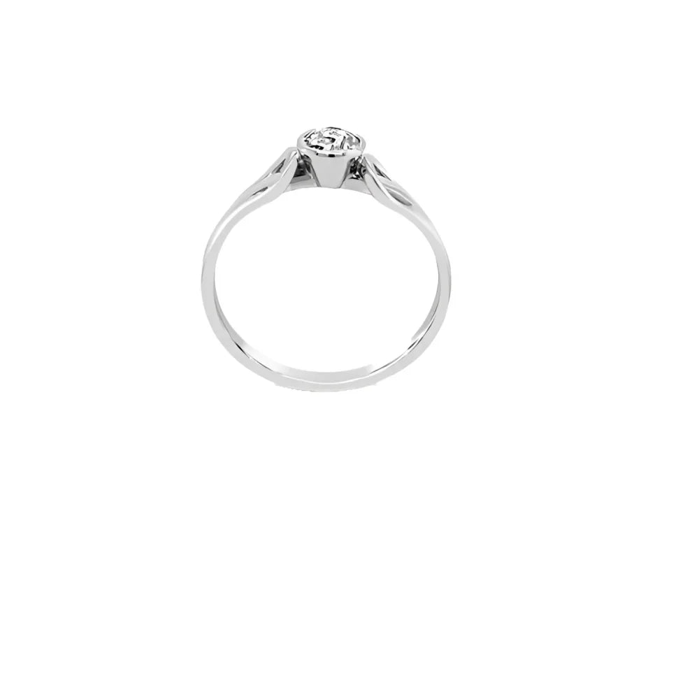 (REF 1186) 0.34ct DIAMOND SOLITAIRE RING (18CT WHITE GOLD)