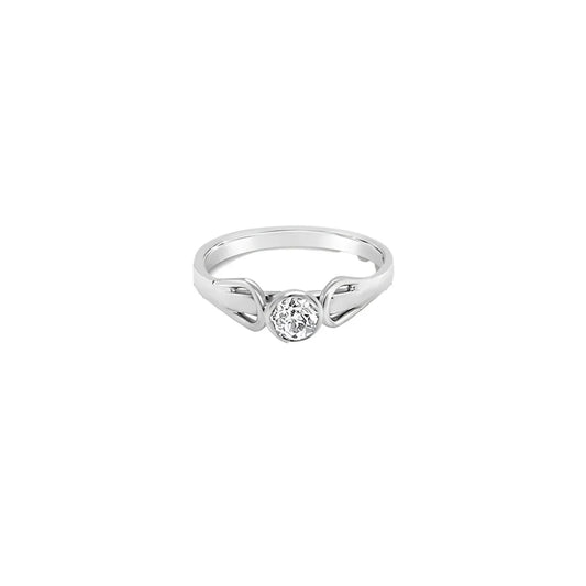 (REF 1186) 0.34ct DIAMOND SOLITAIRE RING (18CT WHITE GOLD)