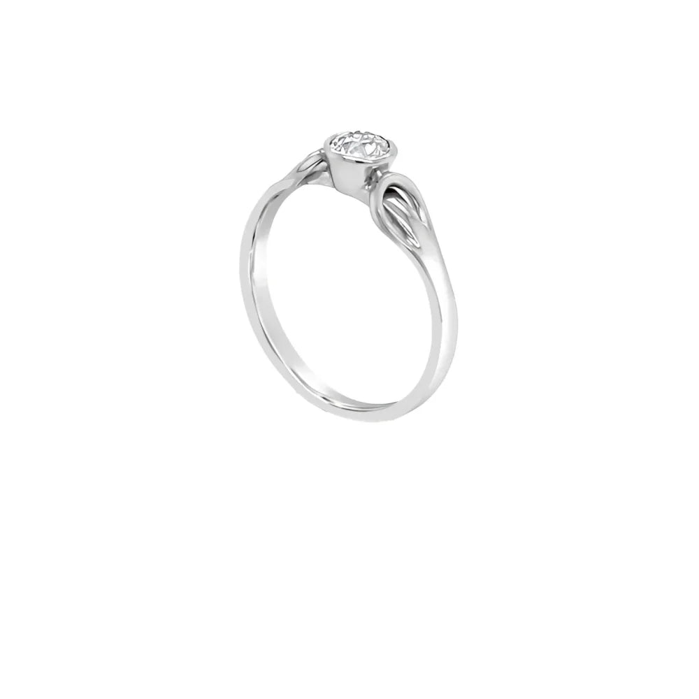 (REF 1186) 0.34ct DIAMOND SOLITAIRE RING (18CT WHITE GOLD)