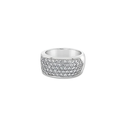 (REF 1314) 2.5cts BESPOKE DIAMOND PAVE GENTS RING (PLATINUM)