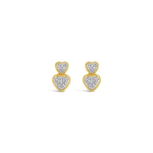 (REF 1398) 0.91ct Earring Diamond Heart (18ct White/Yellow Gold)