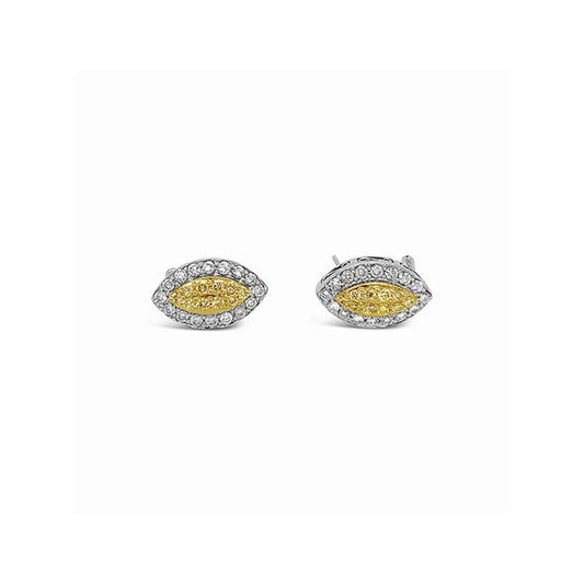 (REF 1399) 1.63ct DIAMOND MARQUISE EARRINGS (18CT WHITE GOLD))