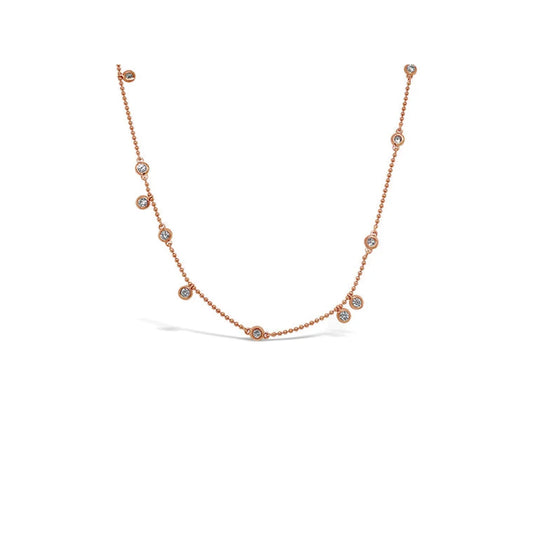 (REF 1402) 1.11ct Diamond Necklace DeBeers (18ct Rose Gold)