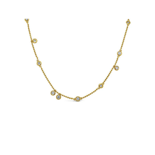 (REF 1403) 1.20ct Diamond Necklace DeBeers (18ct Yellow Gold)