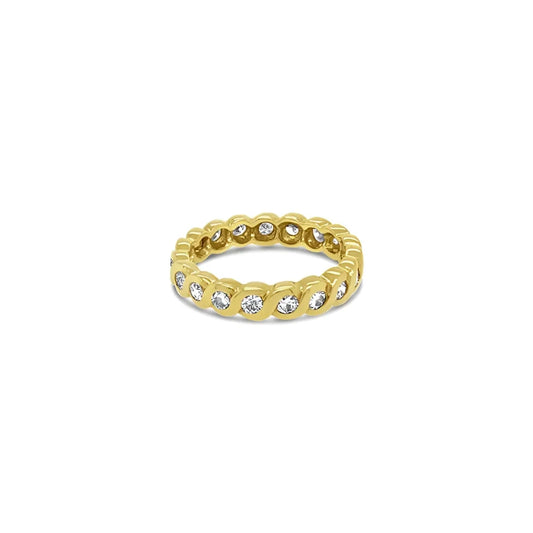 (REF 1443) 0.76ct Diamond Eternity Ring (18ct Yellow Gold)