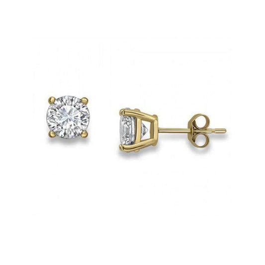 (REF 1467) 0.33ct Diamond Stud Earrings (9ct Yellow Gold)