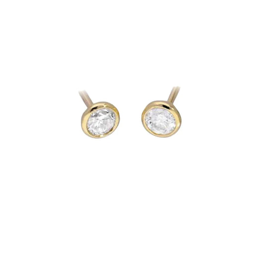 (REF 1472) 1.00ct Diamond Stud Earrings (18ct Yellow Gold)