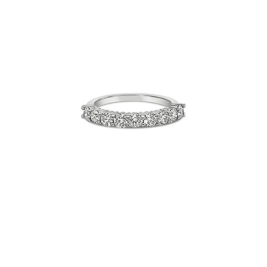(REF 1532) 0.84ct Diamond Half Eternity Ring (18ct White Gold)