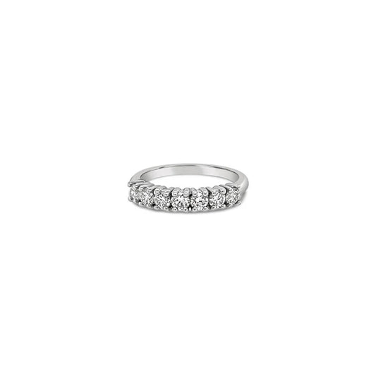 (REF 1533) 0.63ct Diamond Half Eternity Ring (18ct White Gold)