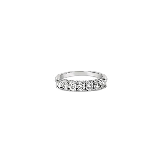 (REF 1534) 0.64ct Diamond Half Eternity Ring (18CT White Gold)