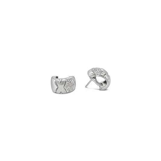 (REF 1580) 0.6ct Diamond Earrings (18ct white gold)