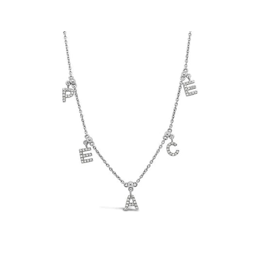 (REF 1584) 0.20ct Diamond Necklace Peace (18ct white gold)