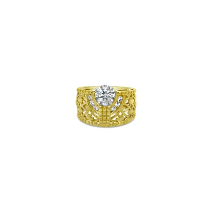 (REF 1747) 2.15cts Dubai Lab Diamond Ring (18ct yellow gold) IGI Certificate