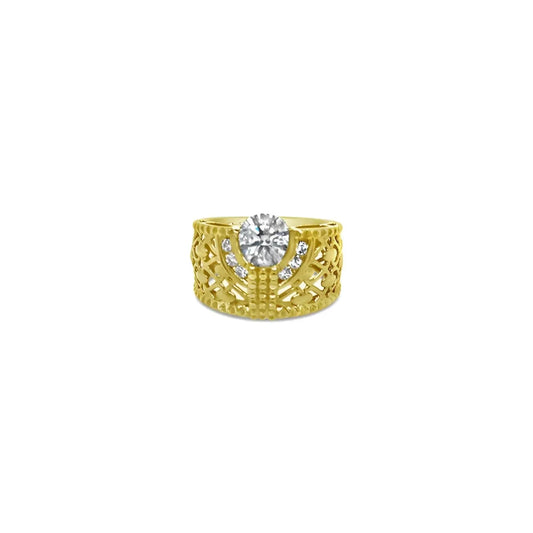 (REF 1747) 2.15cts Dubai Lab Diamond Ring (18ct yellow gold) IGI Certificate