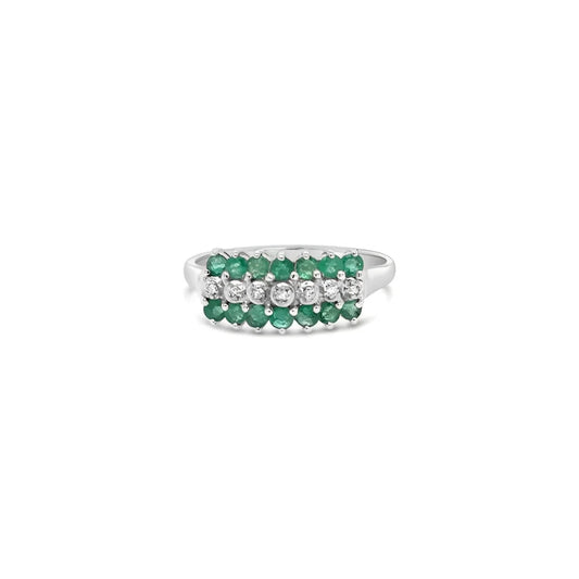(Ref 1762) 0.60ct Emerald Cut 0.05 Diamond Ring (14ct White Gold)