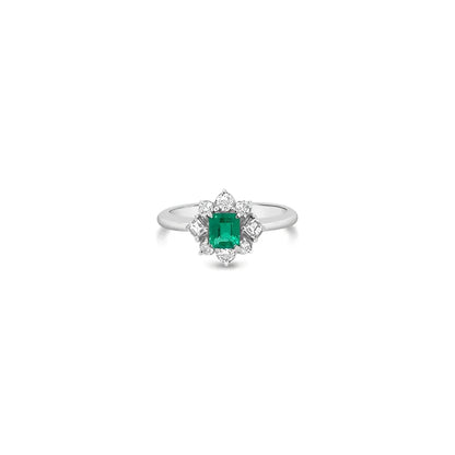 (Ref 1763) 0.36ct Emerald Cut 0.35 Diamond Ring (Platinum)
