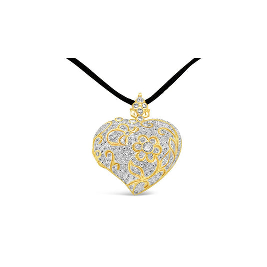 (Ref 1844) 5.23ct Pendant Diamond Heart (18ct Yellow Gold)