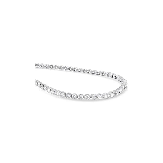 (Ref 1848) 2.09cts Diamond Tennis Bracelet (18ct White Gold)
