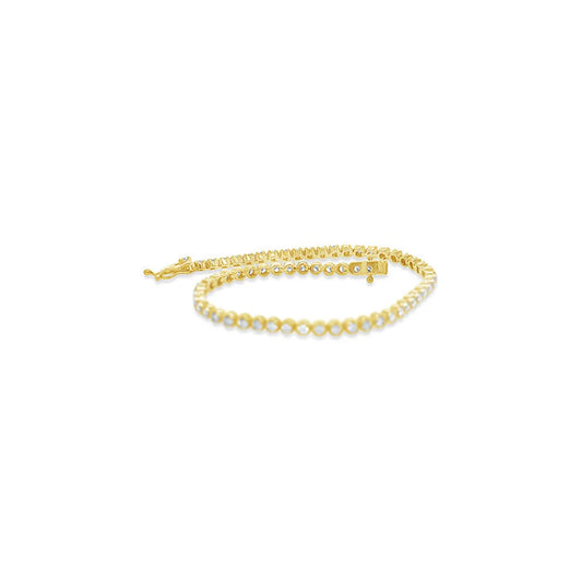 (Ref 1850) 2.01ct Diamond Tennis Bracelet (18ct Yellow Gold)