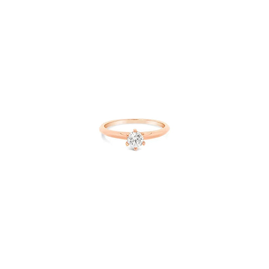 (Ref 1865) 0.39ct Solitaire Diamond Ring (18ct Rose Gold)