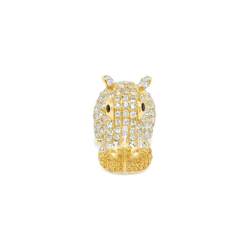 (Ref 1868) Hippo Diamond Yellow Sapphire Tanzanite Ring (18ct Yellow Gold).
