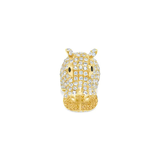 (Ref 1868) Hippo Diamond Yellow Sapphire Tanzanite Ring (18ct Yellow Gold).