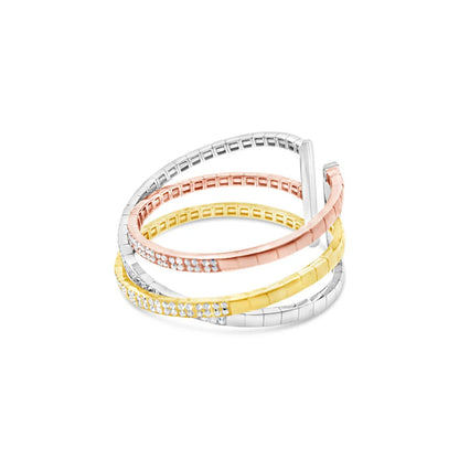 (Ref 1891) 7cts 3 Colour Diamond Bracelet (18ct W/R/Y Gold)