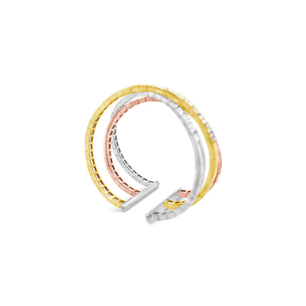 (Ref 1891) 7cts 3 Colour Diamond Bracelet (18ct W/R/Y Gold)