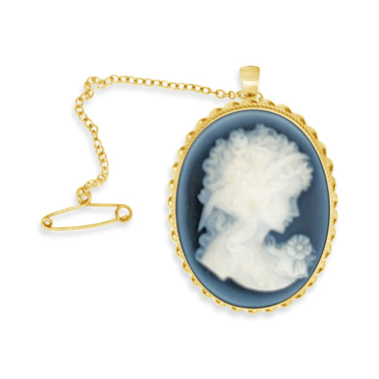 (Ref 1893) Brooch Cameo (9ct Yellow Gold)