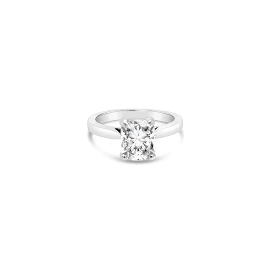 (Ref 1902) 2.04cts Radiant Solitaire Diamond Ring (Platinum) GIA Certificate