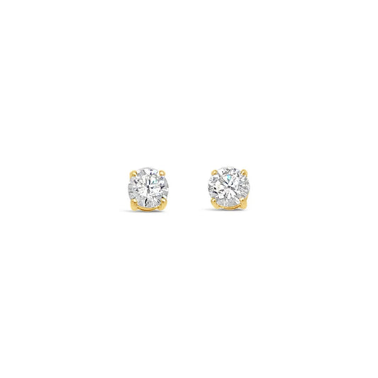 (REF 1920) 2.03 ct Lab Diamond Earring (9ct Yellow Gold) IGI Certificate