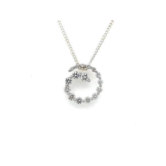 (Ref 1926) 1.33ct Diamond Pendant (18ct White Gold)