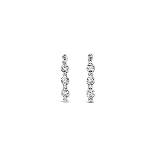 (REF 1944) 1.5ct Earrings Diamond Drop (18ct white gold)