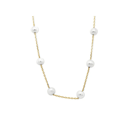 (ref 1958) Necklace Cultured Pearl (9ct Yellow Golg)