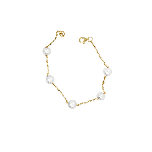 (REF 1959) Bracelet Cultured Pearl (9ct Yellow Gold)