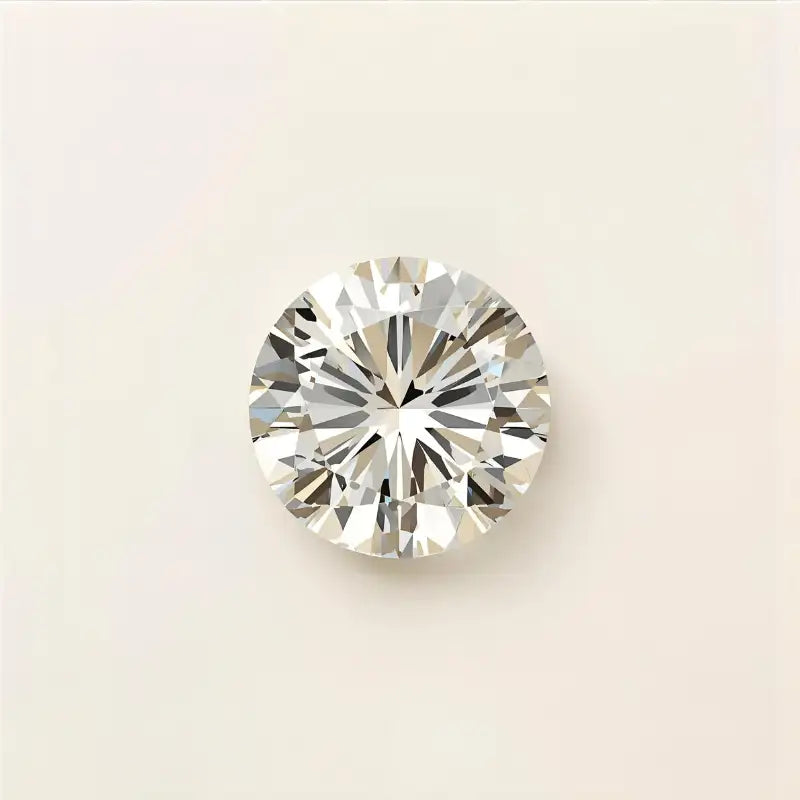 Round diamond on a beige background
